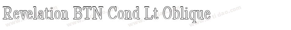 Revelation BTN Cond Lt Oblique字体转换